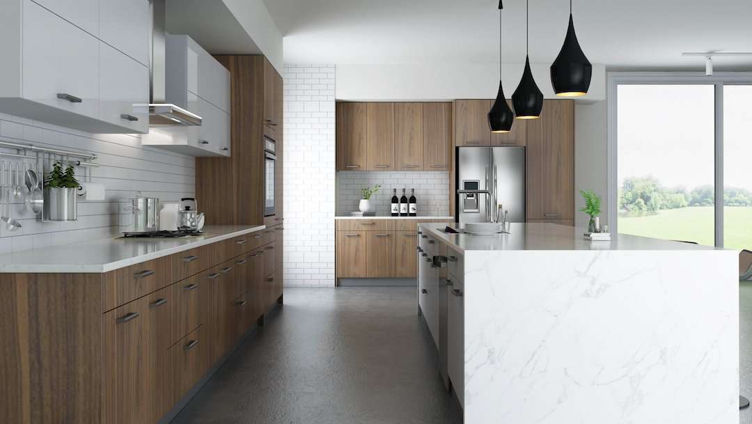 Walnut Melamine Kitchen