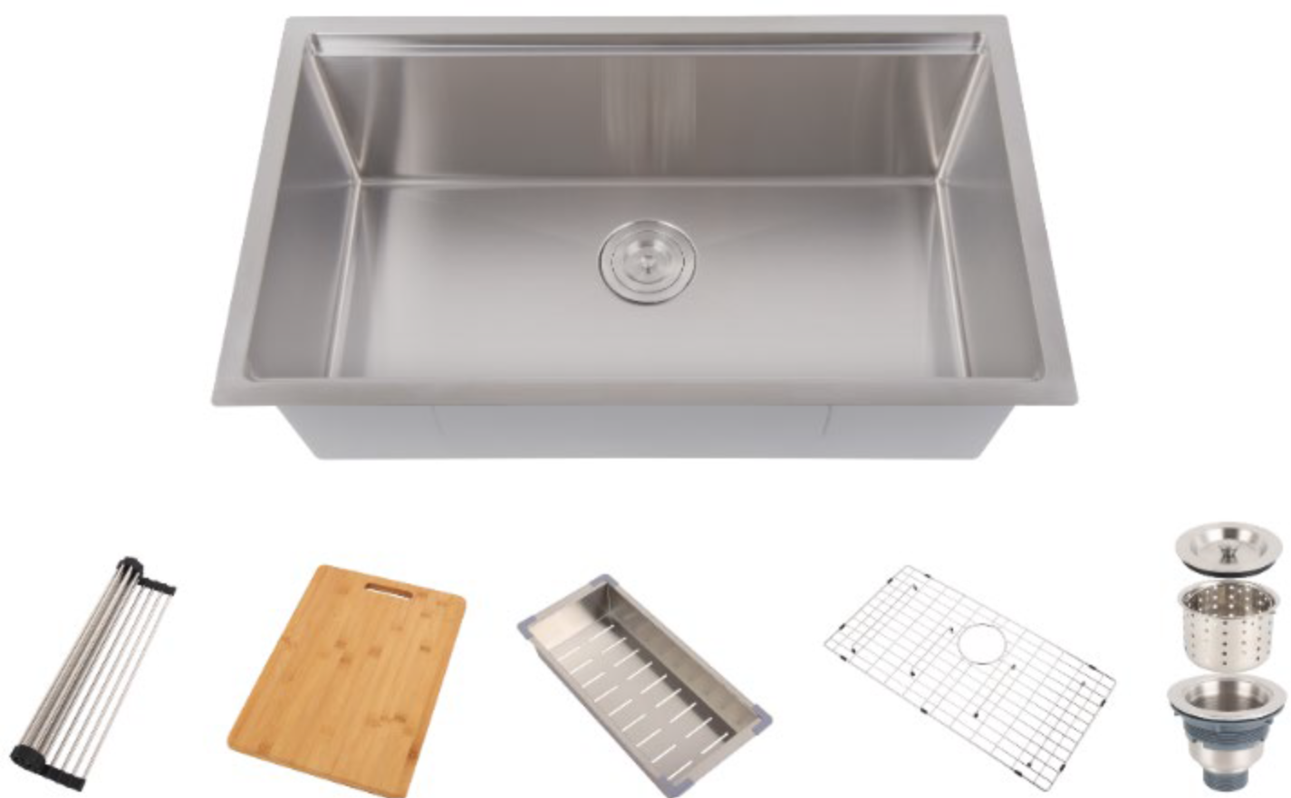 Undermount Kitchen Sink RD3219S-Gold & Grid 2