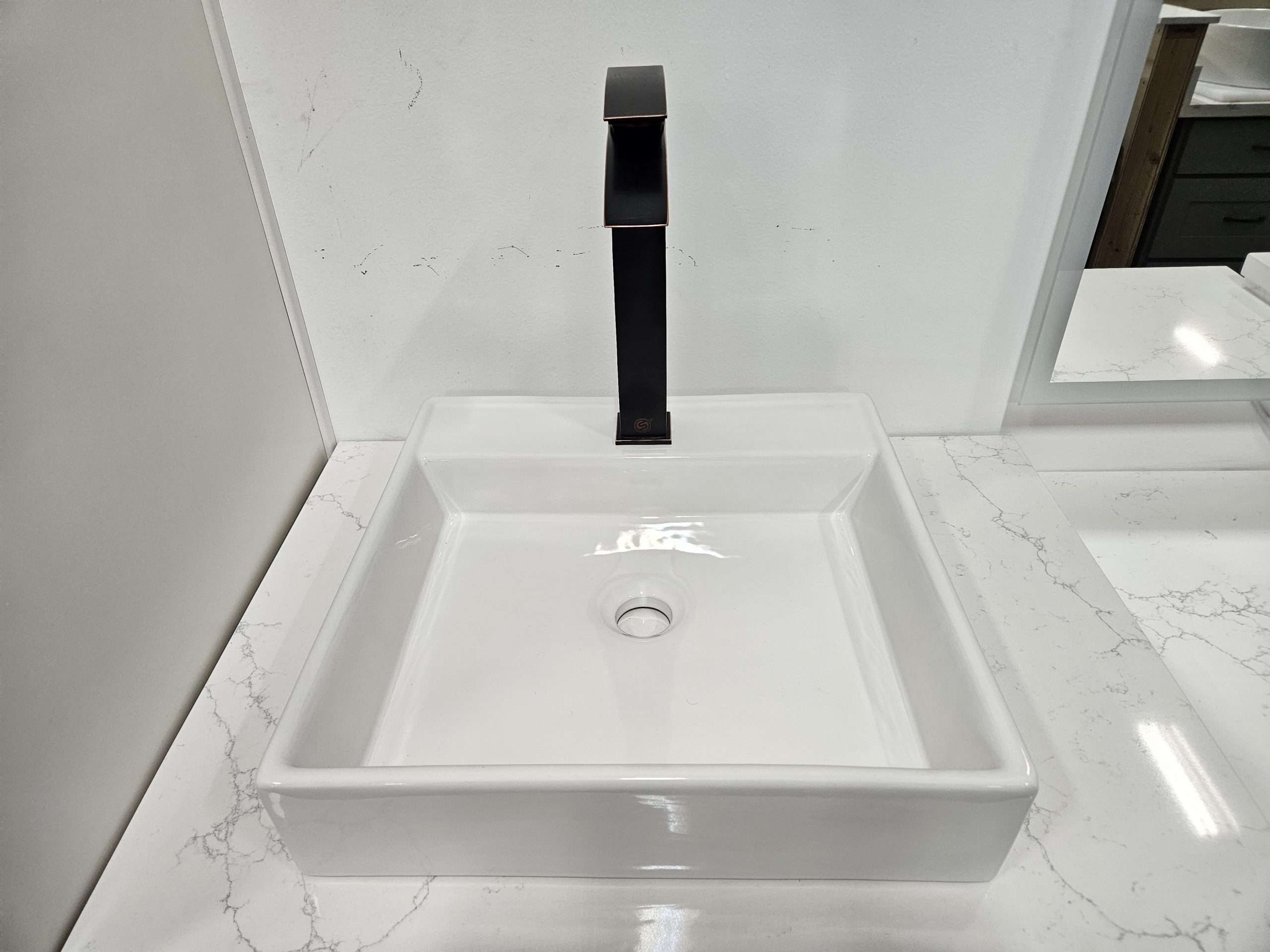 Wholesale Bathroom Remodel Top Mounted Vessel Sink with faucet hole