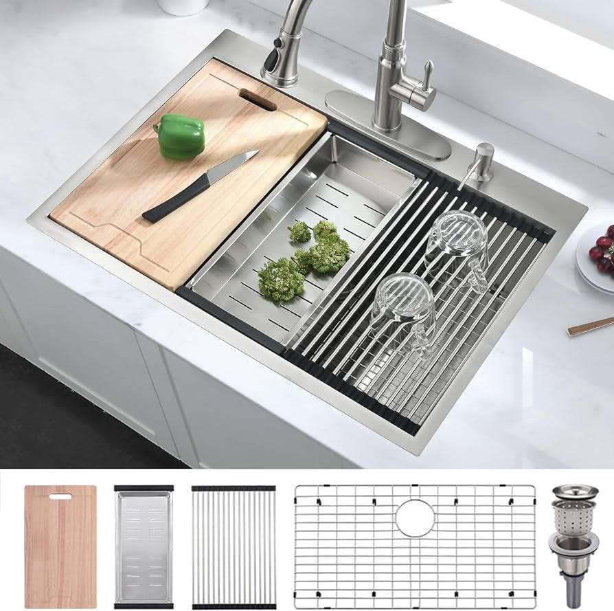 33 Top-mount Workstation Sink (Drop-in)
