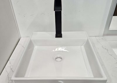 Top Mounted Vessel Sink With Faucet Hole